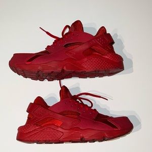 Red Nike Huarache Sneakers